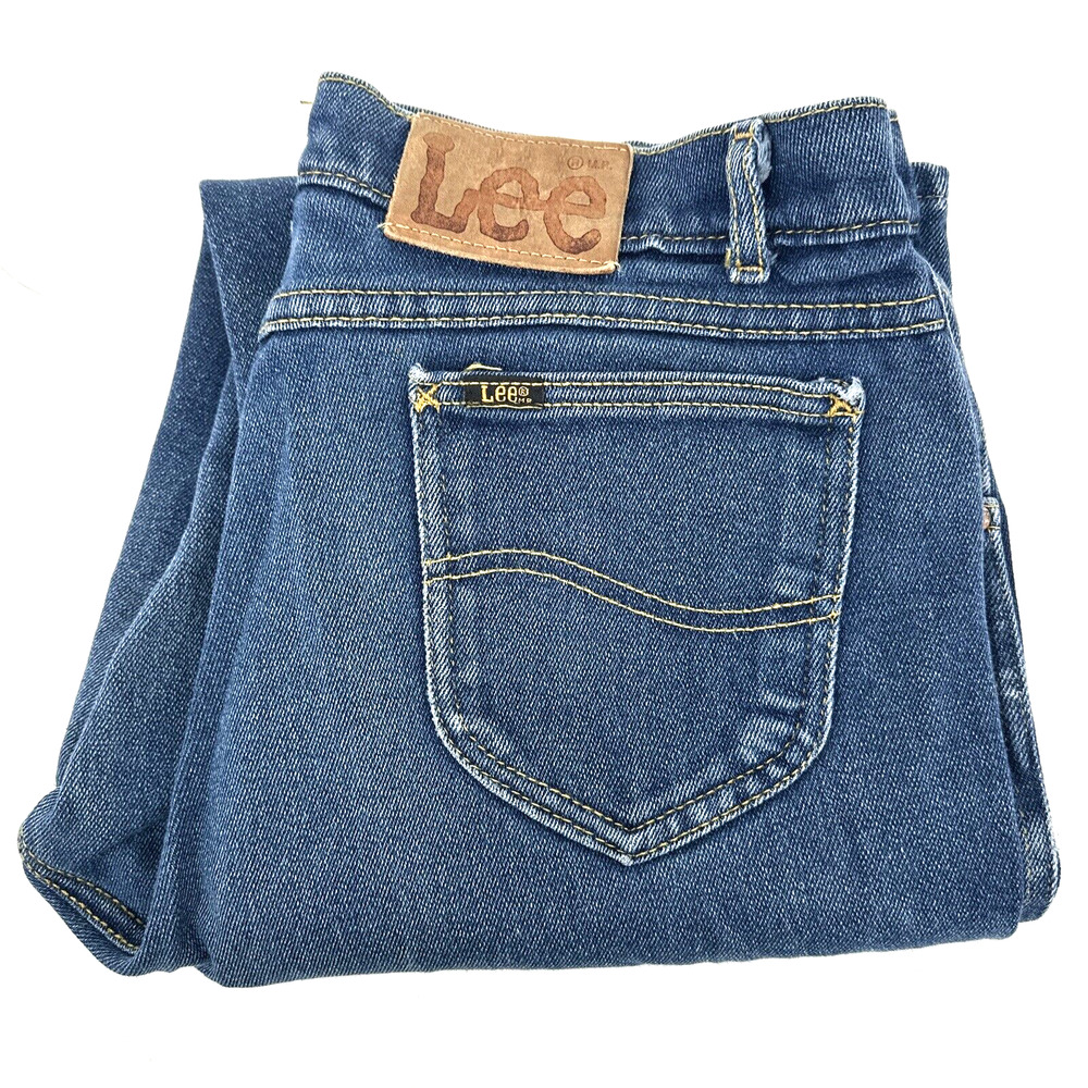 Vintage Lee Jeans Womens 18 (32x31 ACTUAL) Long Blue Denim Mom Fit High Rise USA